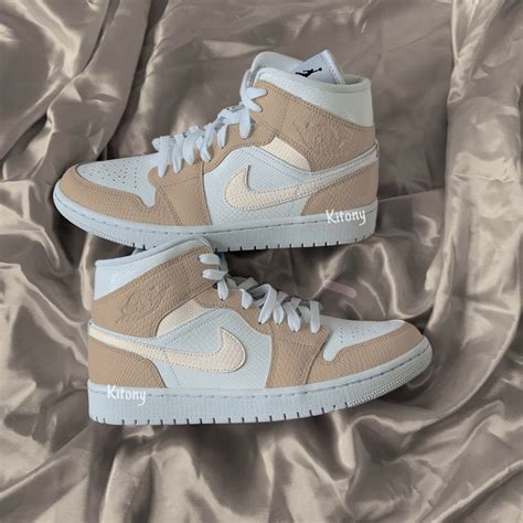 nike air jordan mid 1 beige|jordan 1 mid size 5.5.